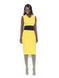 Yellow Dress With Black Band