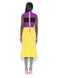 Purple/Yellow/Black Color Blocking Dress