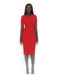 Red Dress With Shoulder Cut Outs