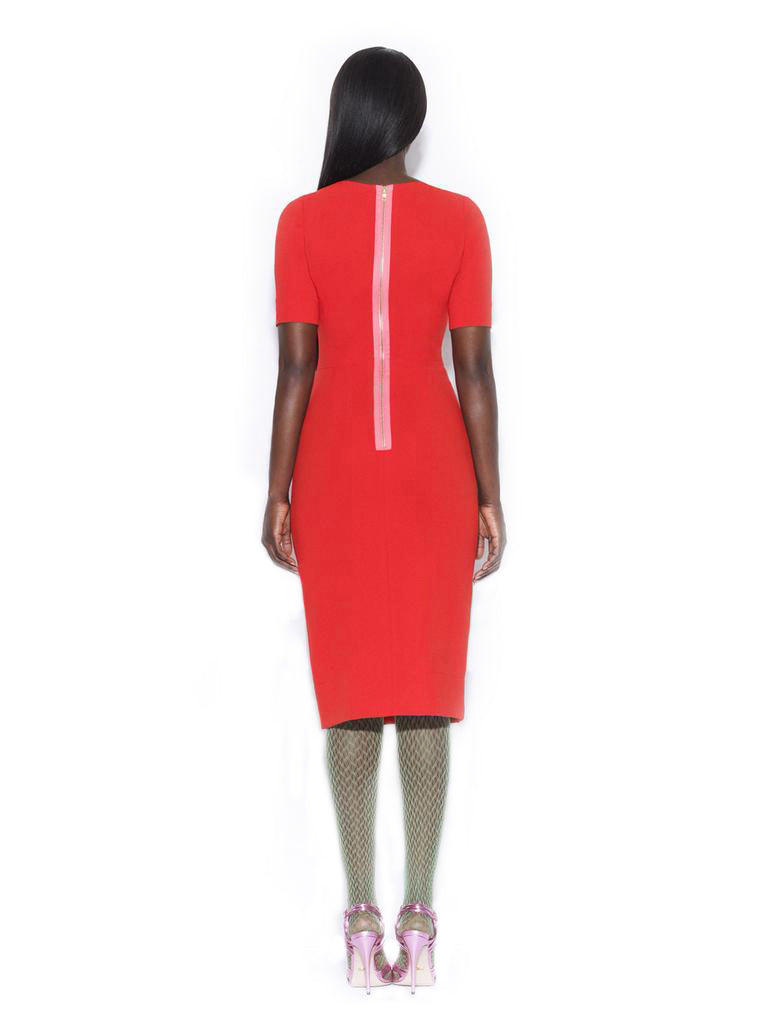 Red Dress With Shoulder Cut Outs